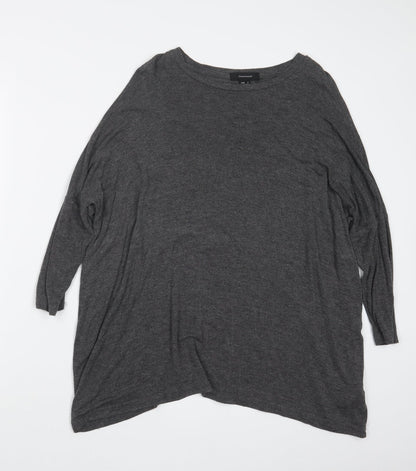 Womens UK Size 8 Atmosphere Grey Basic T-Shirt