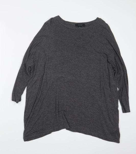 Womens UK Size 8 Atmosphere Grey Basic T-Shirt