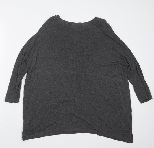 Womens UK Size 8 Atmosphere Grey Basic T-Shirt