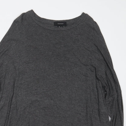 Womens UK Size 8 Atmosphere Grey Basic T-Shirt