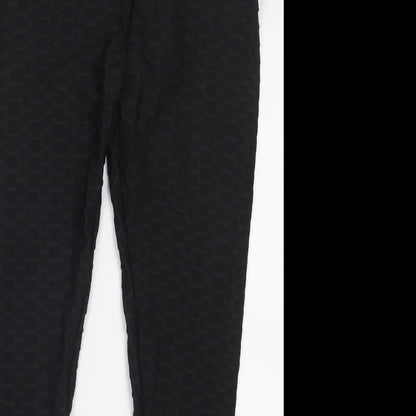 Womens UK Size M Preworn Regular Fit  Black Trousers