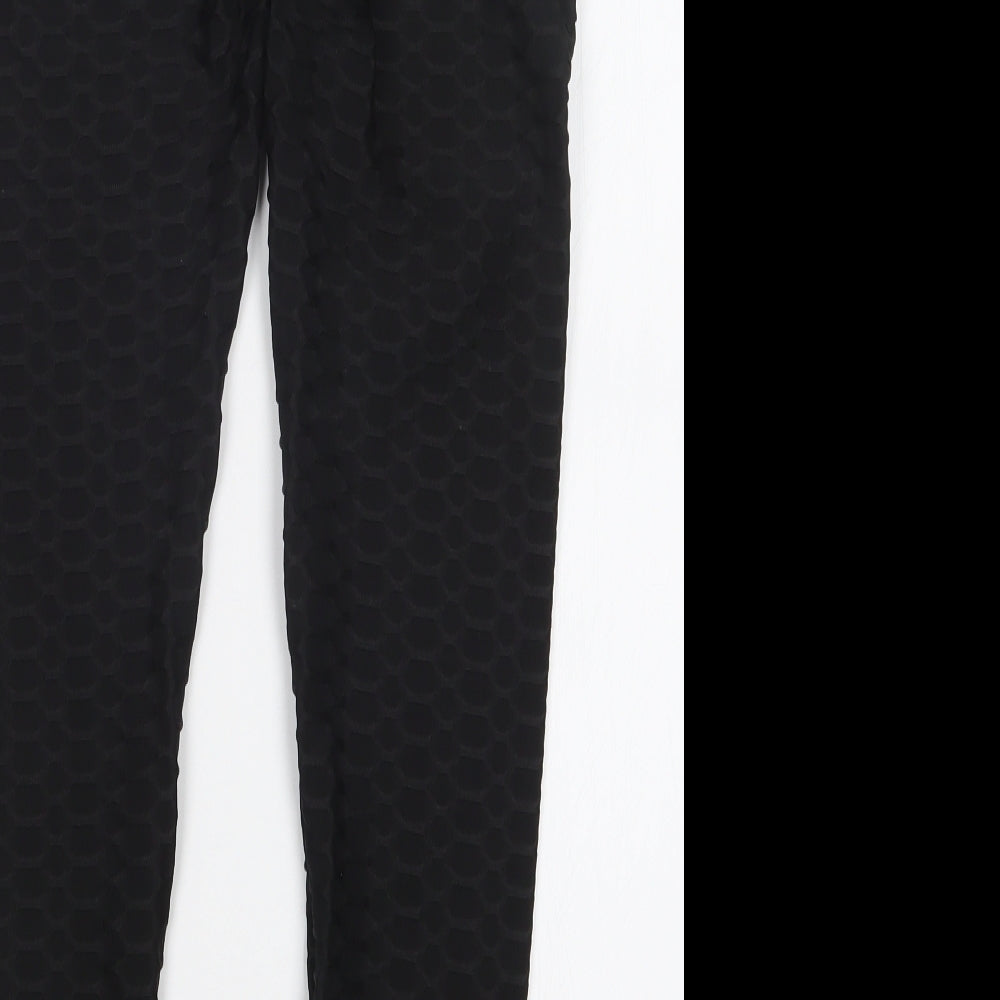 Womens UK Size M Preworn Regular Fit  Black Trousers