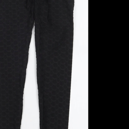 Womens UK Size M Preworn Regular Fit  Black Trousers
