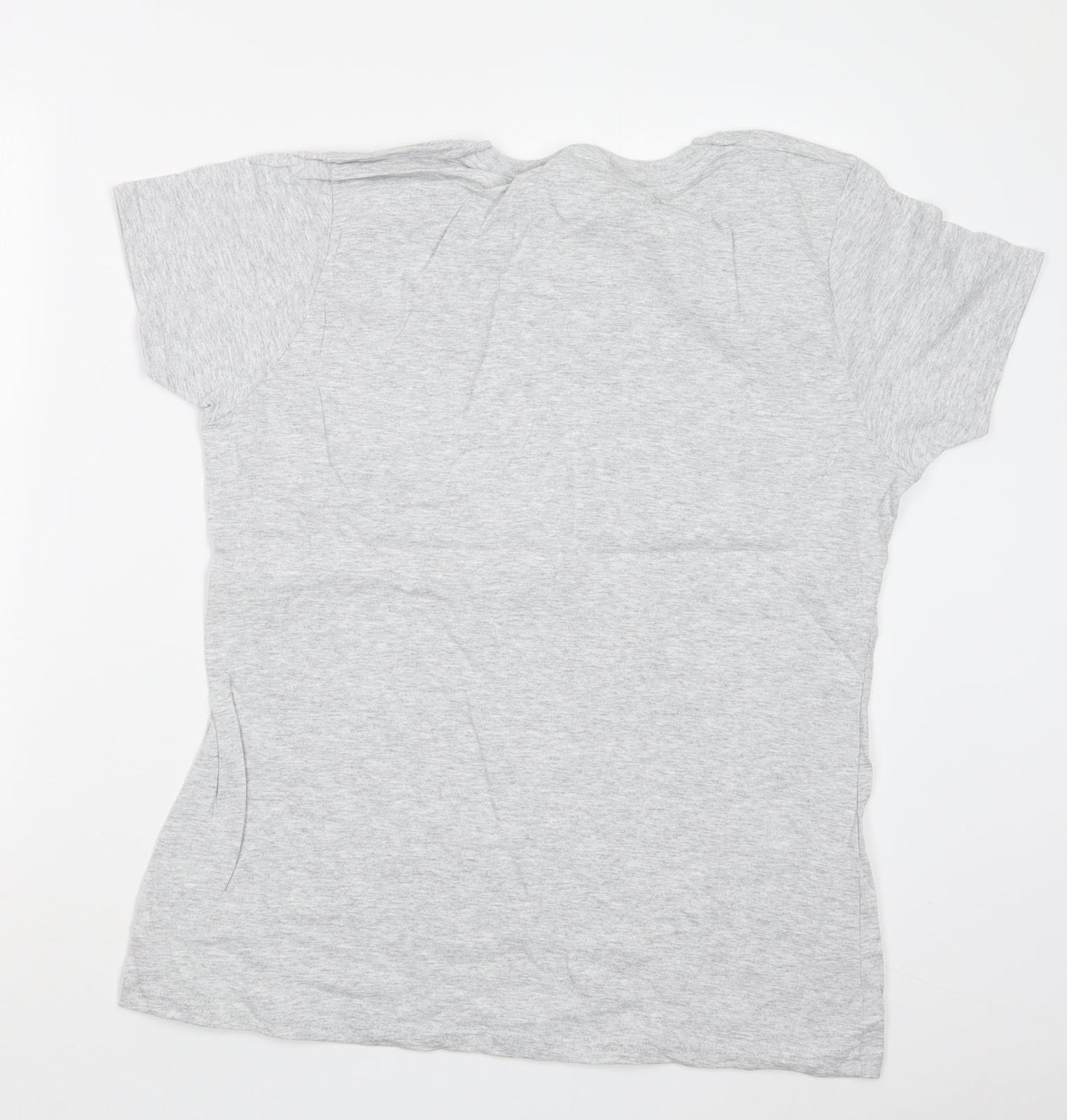 Womens UK Size 2XL Fruit of the Loom Grey Basic T-Shirt
