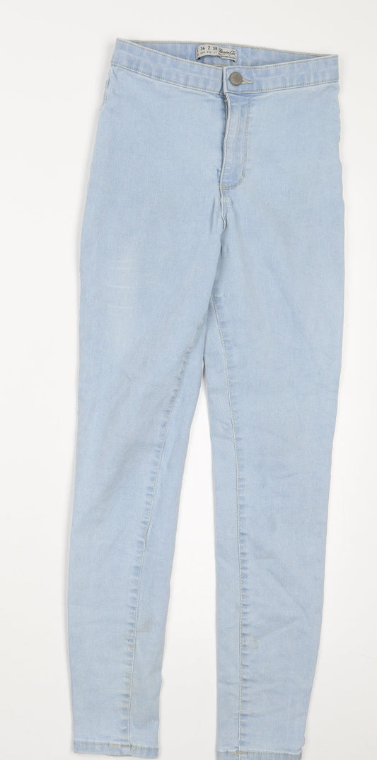 Denim Co. Womens Blue  Denim Straight Jeans Size 6 L25 in
