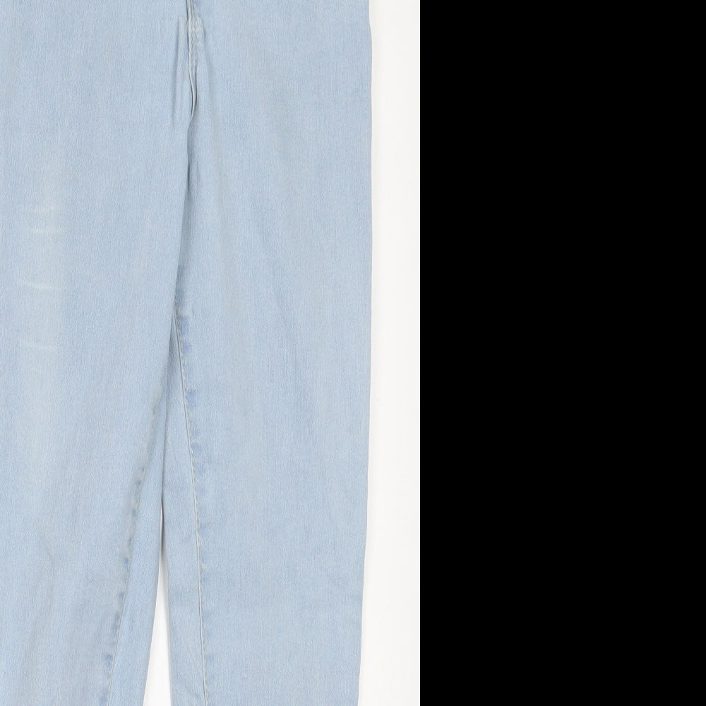 Denim Co. Womens Blue  Denim Straight Jeans Size 6 L25 in