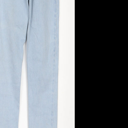 Denim Co. Womens Blue  Denim Straight Jeans Size 6 L25 in