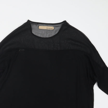 so central Womens Black   Basic T-Shirt Size XS