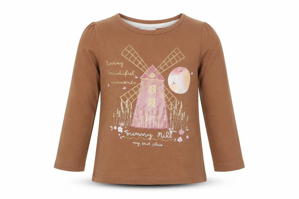 So Cute Girls Beige   Basic T-Shirt Size 12-18 Months