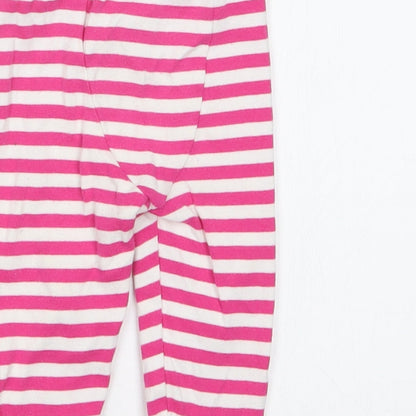 Mothercarep Girls Pink Striped  Capri Trousers Size 6-9 Months