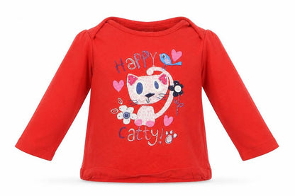Mini Club Girls Red   Basic T-Shirt Size 3-6 Months