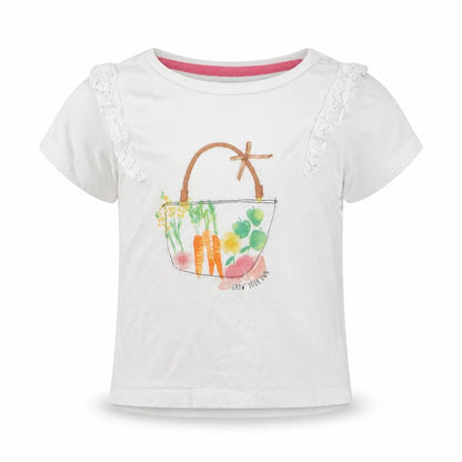 F&F Girls White   Basic T-Shirt Size 18-24 Months