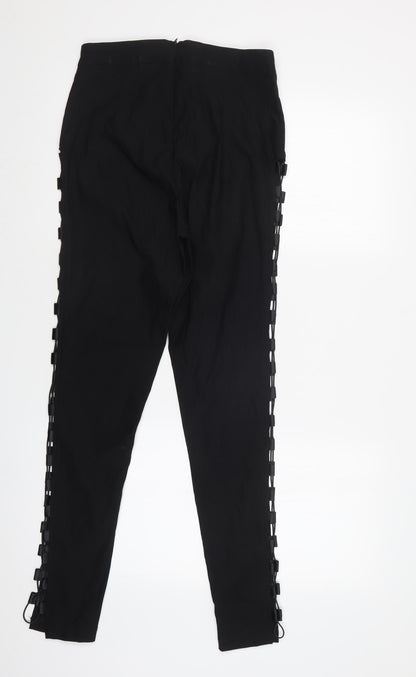 Womens UK Size 10 PRETTYLITTLETHING Regular Fit  Black Trousers