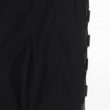 Womens UK Size 10 PRETTYLITTLETHING Regular Fit  Black Trousers