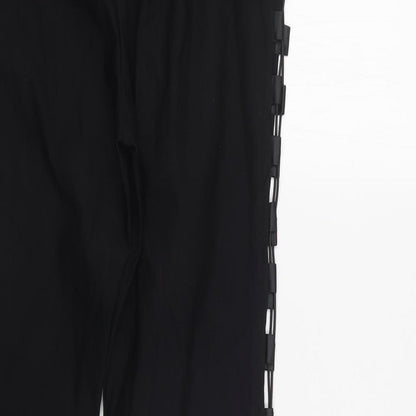 Womens UK Size 10 PRETTYLITTLETHING Regular Fit  Black Trousers