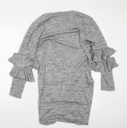 Womens UK Size S New Look Grey Cardigan Jumper
