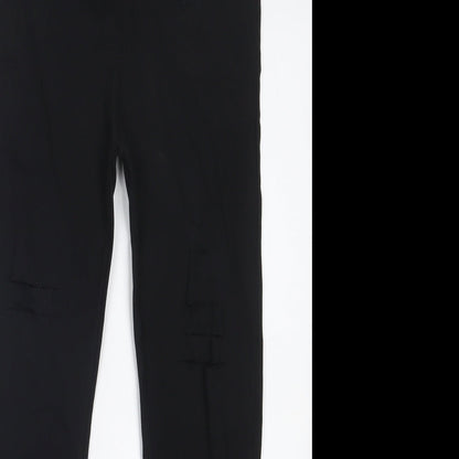 Womens UK Size M Preworn Regular Fit  Black Trousers