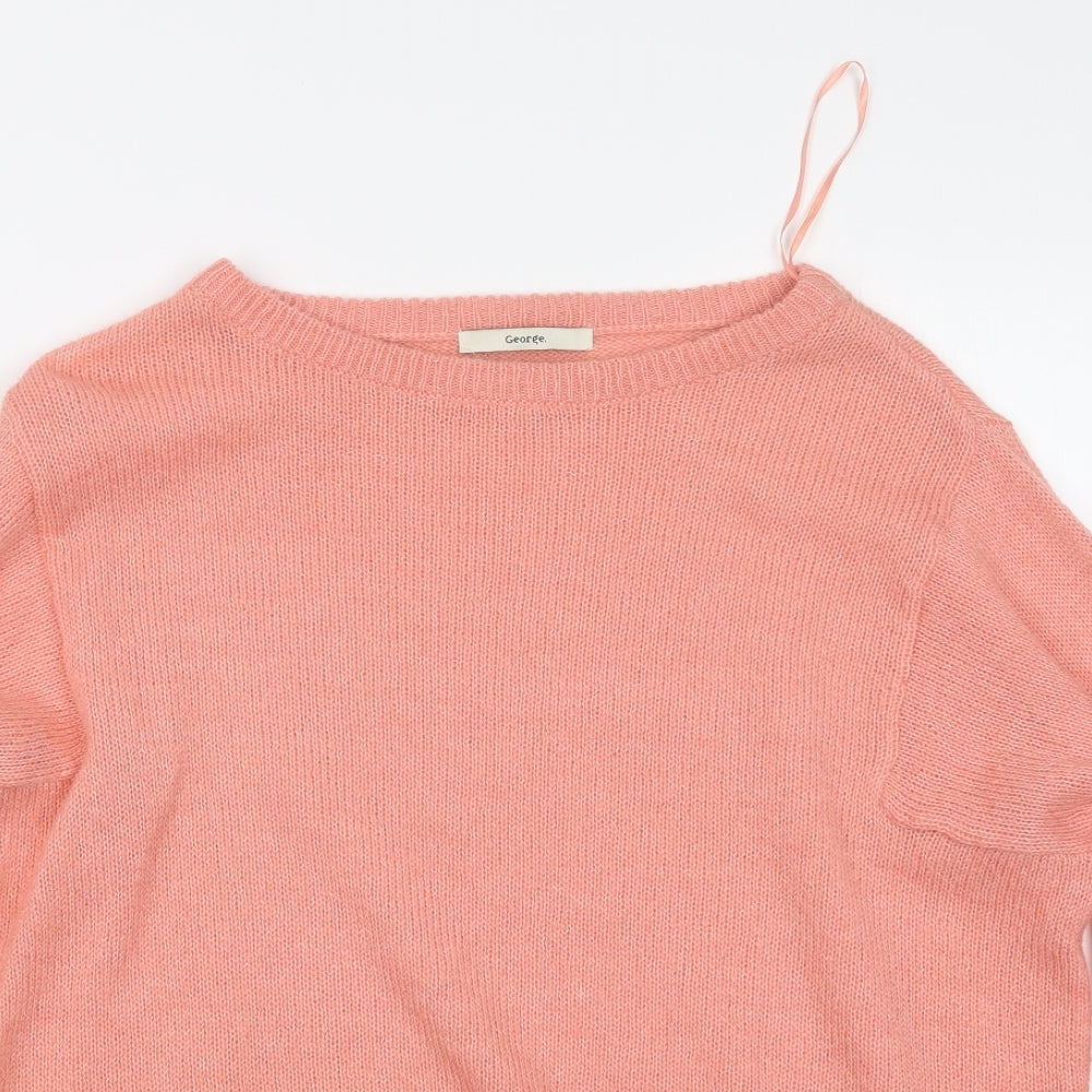 George Womens Pink  Knit Pullover Jumper Size 10