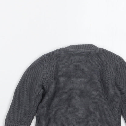 F&F Boys Grey  Knit Jacket  Size 3-6 Months