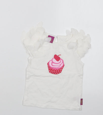 Emma Bunton Girls White   Basic T-Shirt Size 18-24 Months