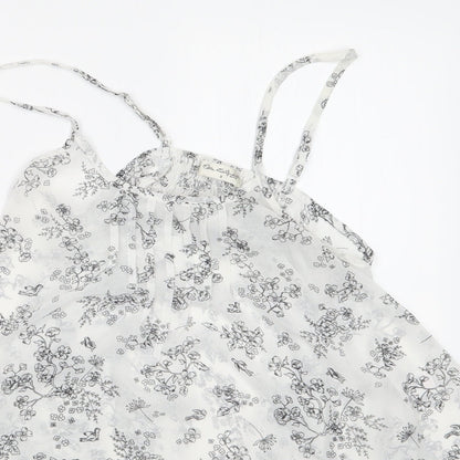 Miss Selfridge Womens Black Floral  Camisole Blouse Size 8