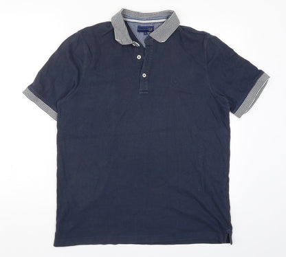 Lincoln Mens Blue    Polo Size L
