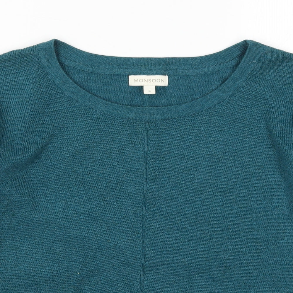 Womens UK Size S Monsoon Blue Pullover Jumper