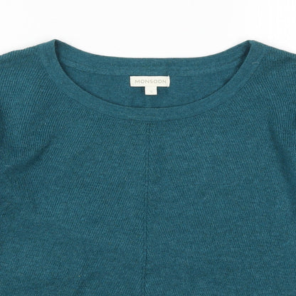 Womens UK Size S Monsoon Blue Pullover Jumper