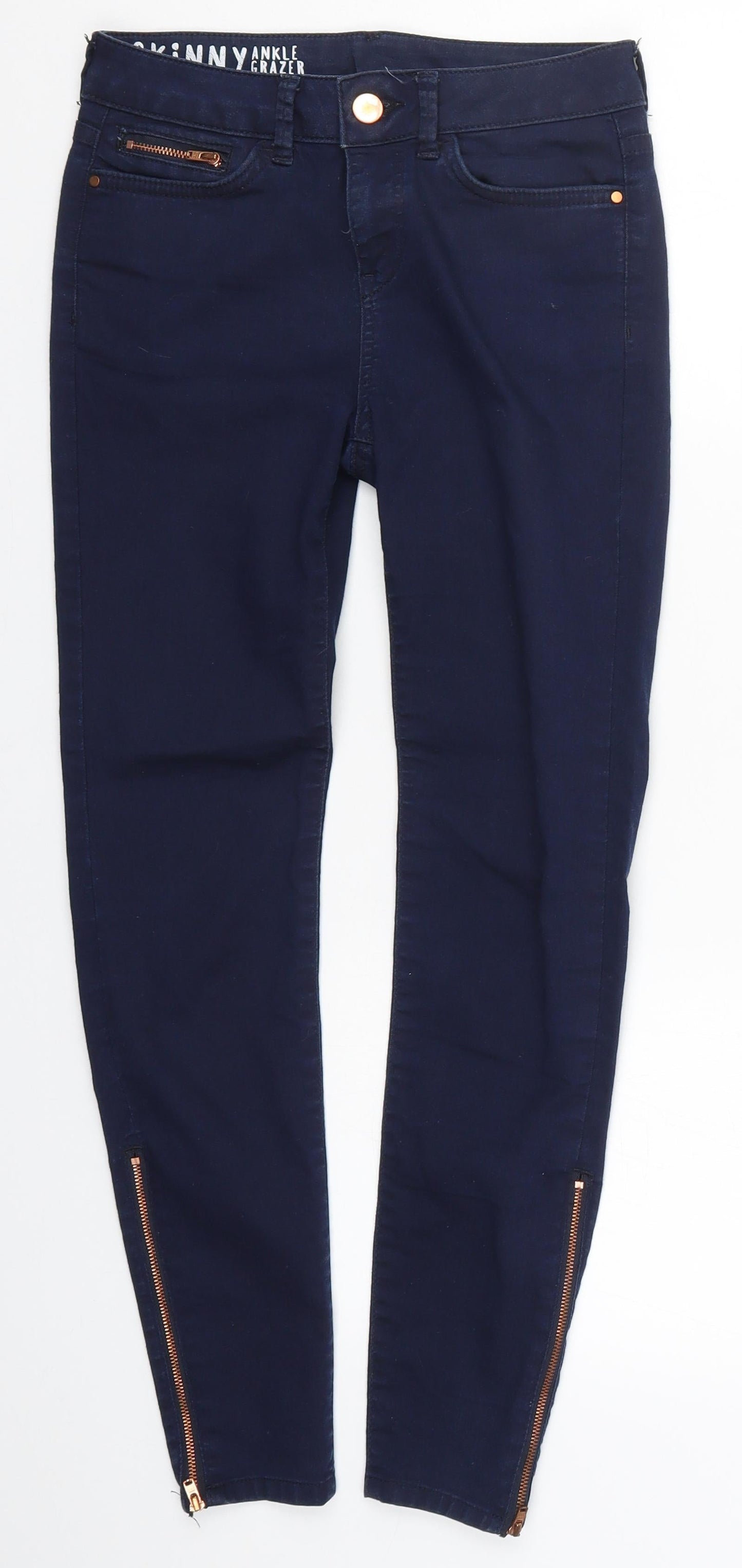 Womens UK Size 8 Marks and Spencer Regular Fit Skinny Blue Jeans