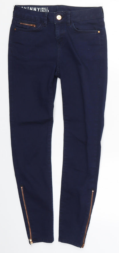 Womens UK Size 8 Marks and Spencer Regular Fit Skinny Blue Jeans