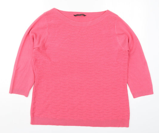 Womens UK Size 14 Bonmarché Pink Pullover Jumper