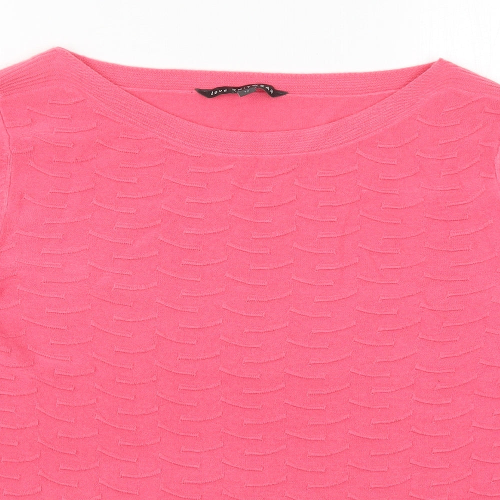 Womens UK Size 14 Bonmarché Pink Pullover Jumper