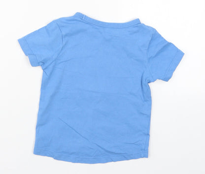 Nutmeg Boys Blue   Basic T-Shirt Size 12-18 Months  - Did Someone Say Pool Party? Sharks