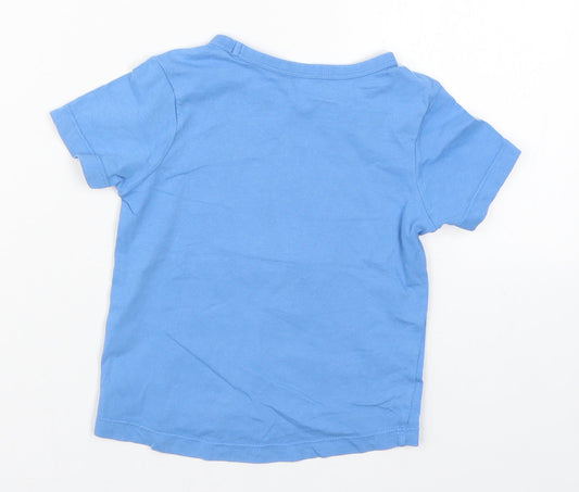 Nutmeg Boys Blue   Basic T-Shirt Size 12-18 Months  - Did Someone Say Pool Party? Sharks