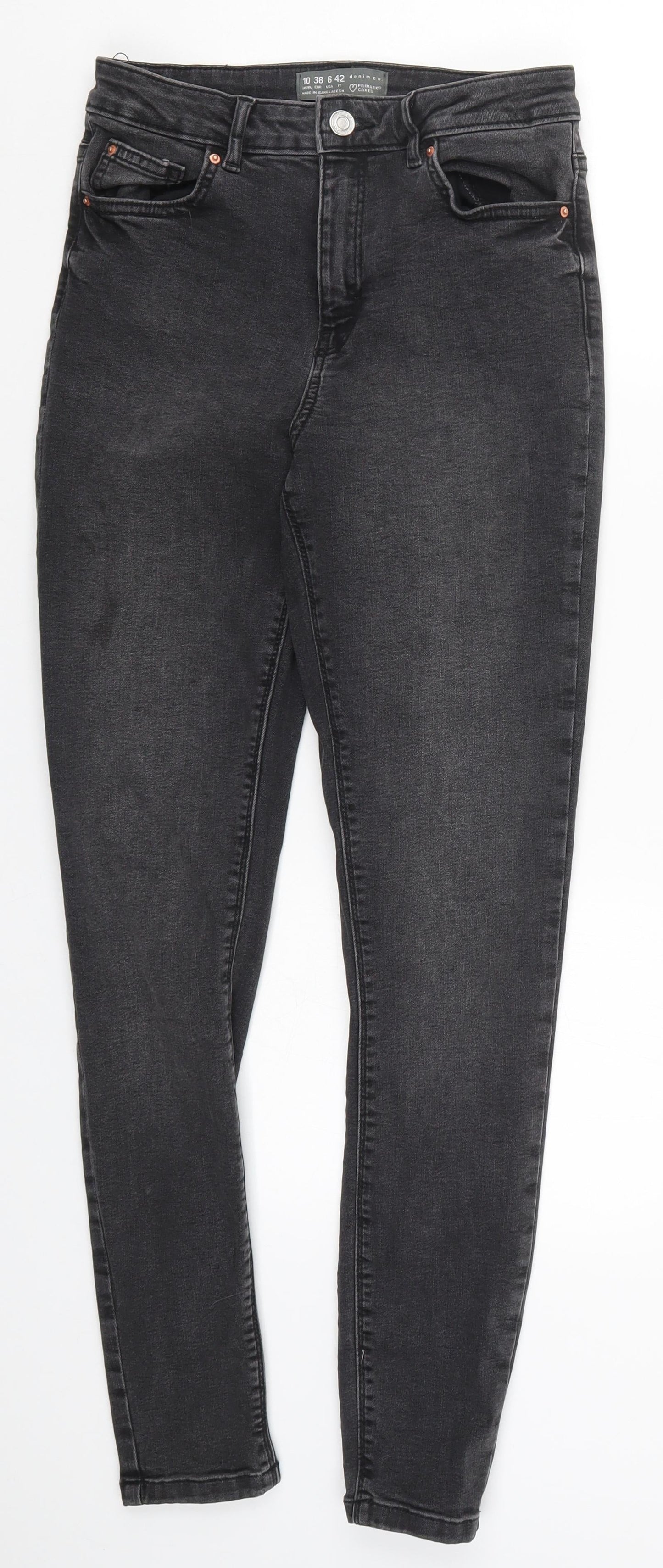 Denim Co Womens Grey  Denim Skinny Jeans Size 10 L27 in