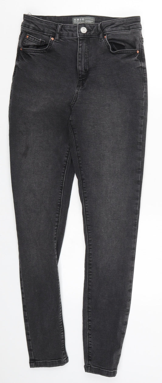 Denim Co Womens Grey  Denim Skinny Jeans Size 10 L27 in