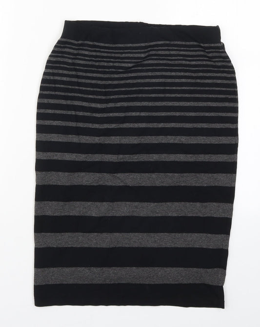 NEXT Womens Black Striped  Straight & Pencil Skirt Size 27 in