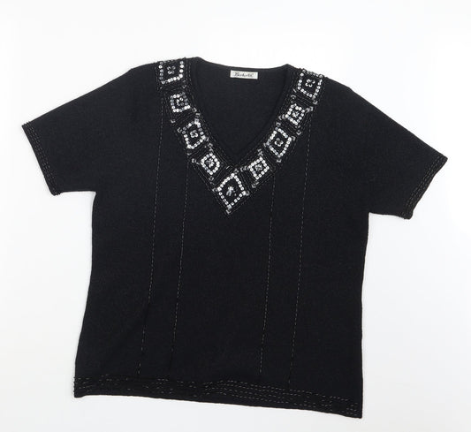 Womens UK Size 14 Berkertex Black Pullover Jumper