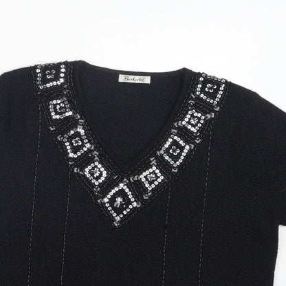Womens UK Size 14 Berkertex Black Pullover Jumper