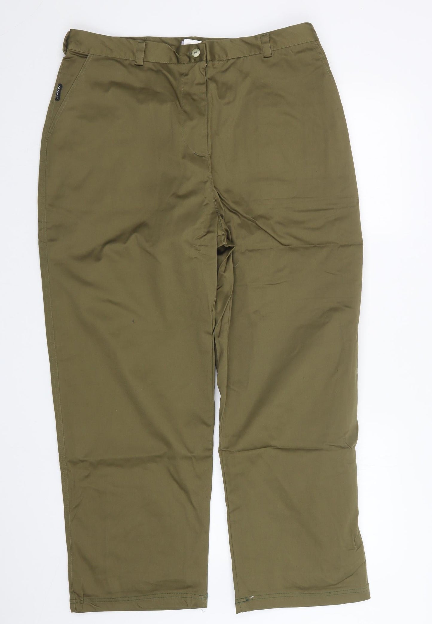 Womens UK Size 20 Moose Regular Fit  Green Trousers
