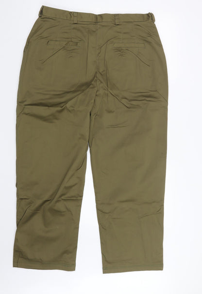 Womens UK Size 20 Moose Regular Fit  Green Trousers