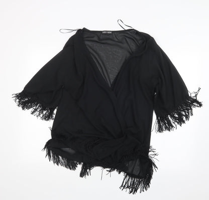 Cheeky Budha Womens Black   Kimono Jacket Size M