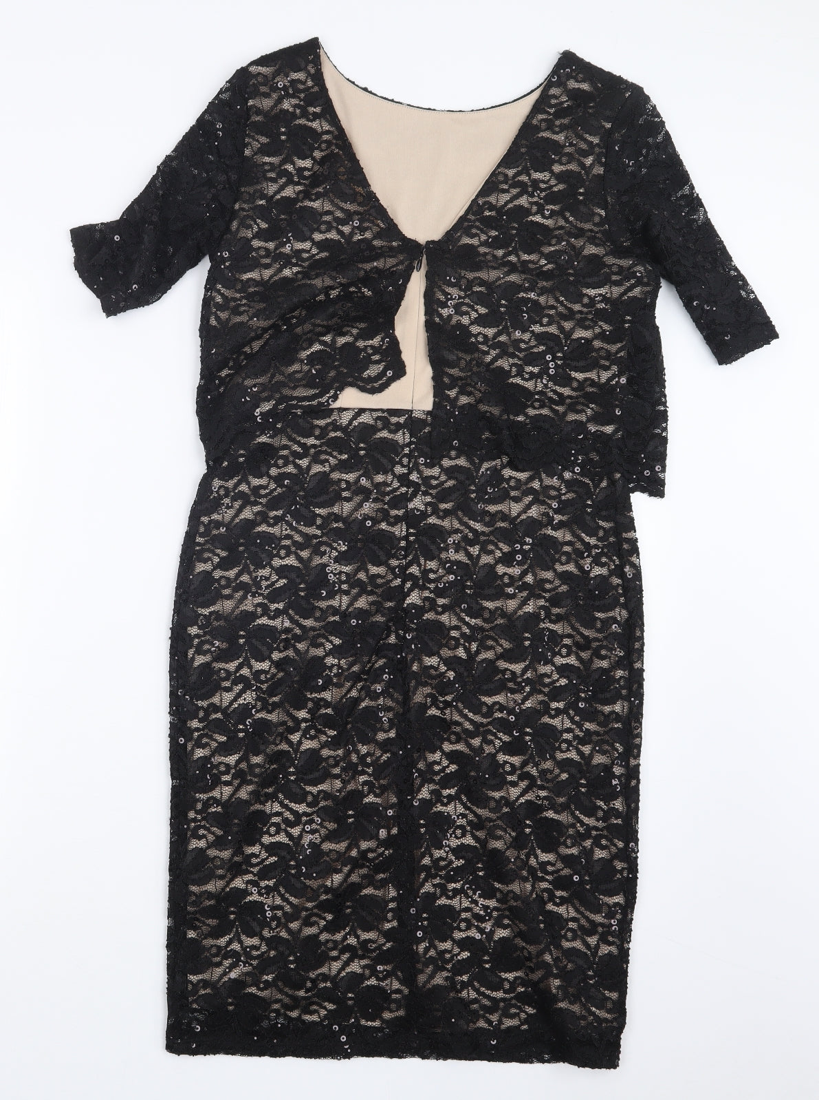 Billie & Blossom Womens Black  Lace Shirt Dress  Size 10