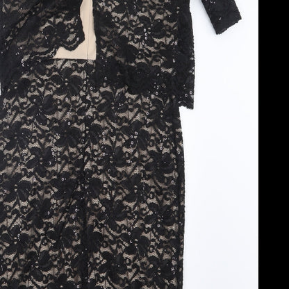 Billie & Blossom Womens Black  Lace Shirt Dress  Size 10
