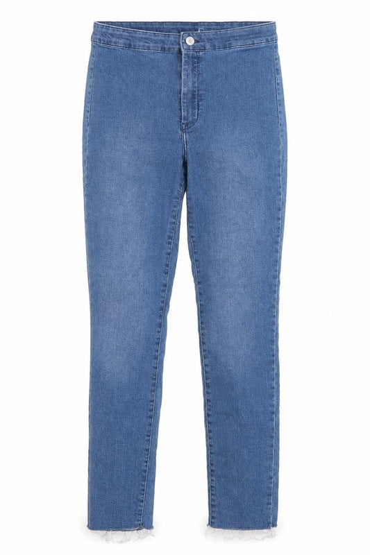 Womens UK Size 12 Divided by H&M Regular Fit Straight Blue Jeans