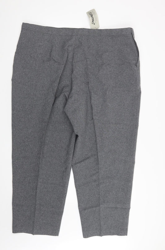 Dreamsfit Womens Grey   Trousers  Size 26 L25 in