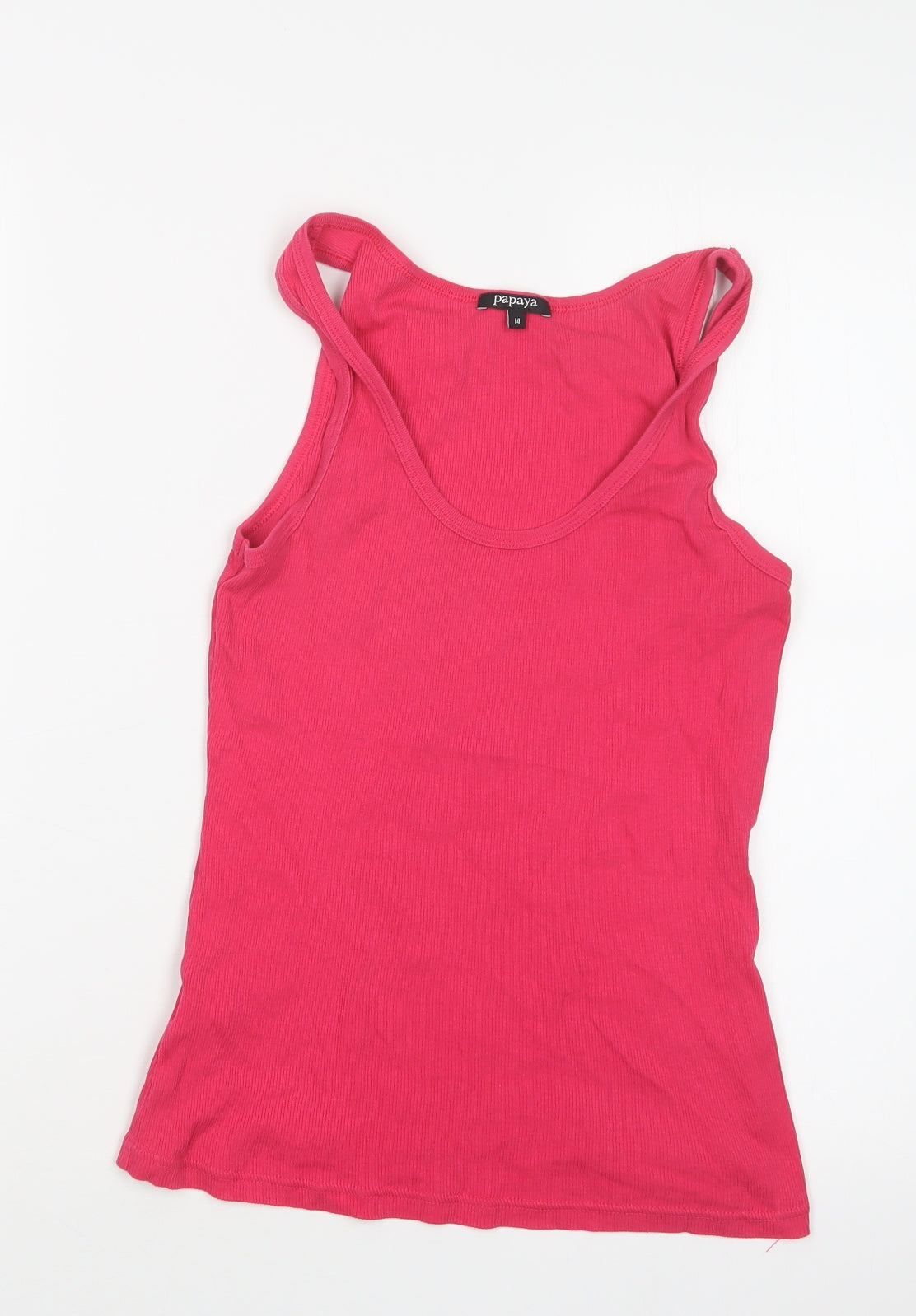 Papaya Womens Pink   Basic Tank Size 14