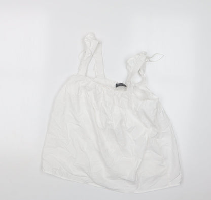 Womens UK Size 10 Jeff&Co White Basic T-Shirt