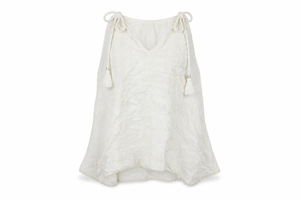 Womens UK Size 10 New Look White Basic Blouse