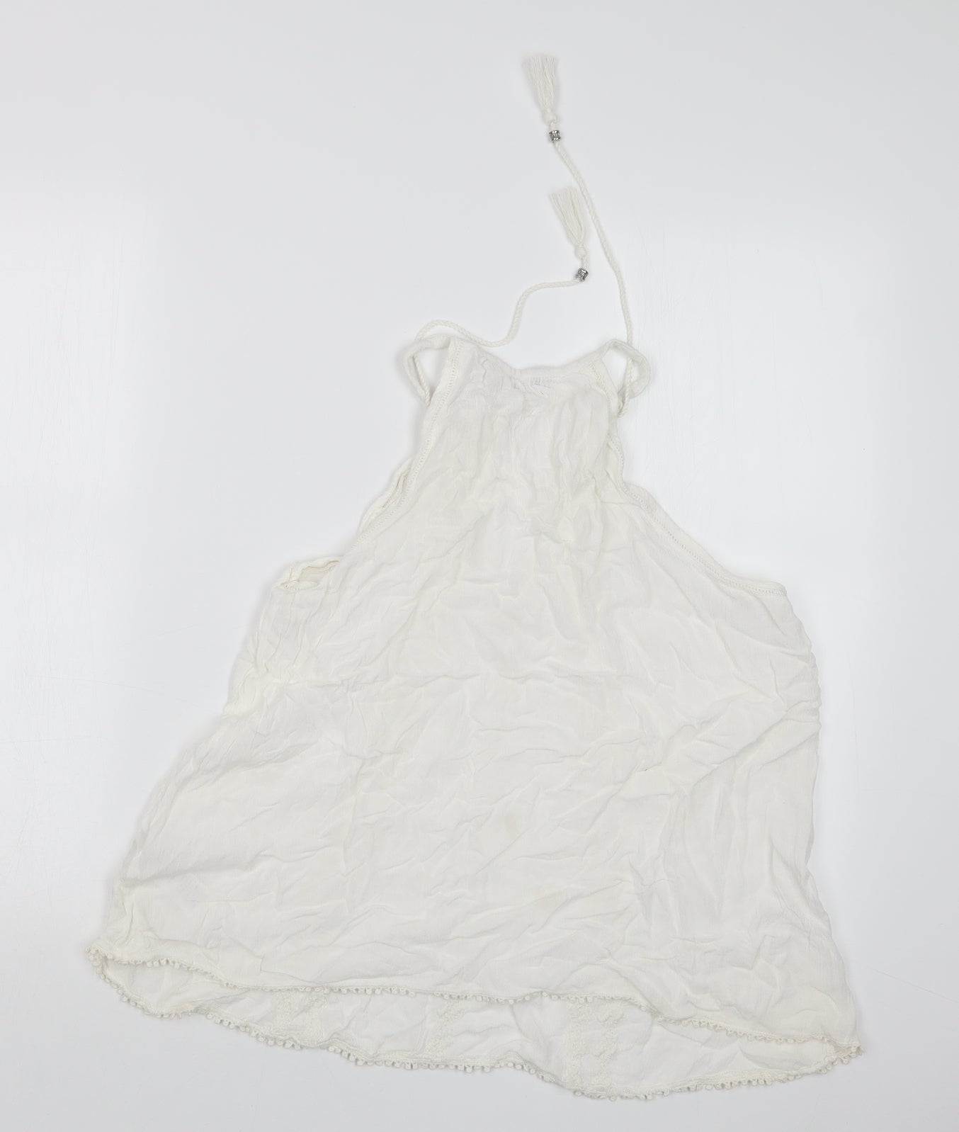 Womens UK Size 10 New Look White Basic Blouse